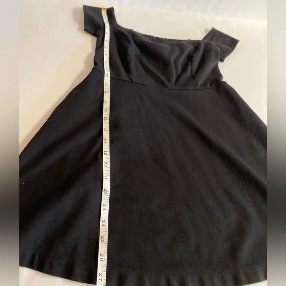 Free People 62%rayon 33%cotton 5%spandex black mini dress.Size S/P - Picture 3 of 8